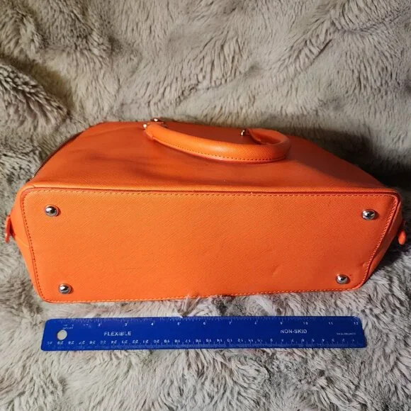 Zara zippered bright Orange purse - Picture 3 of 9